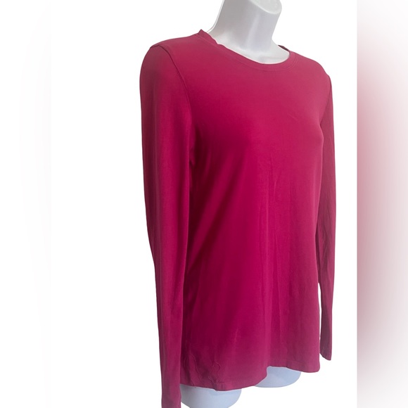 Active Basic Women's Long Sleeve Fuchsia Top. Size: Large. Good Condition. - Picture 4 of 6